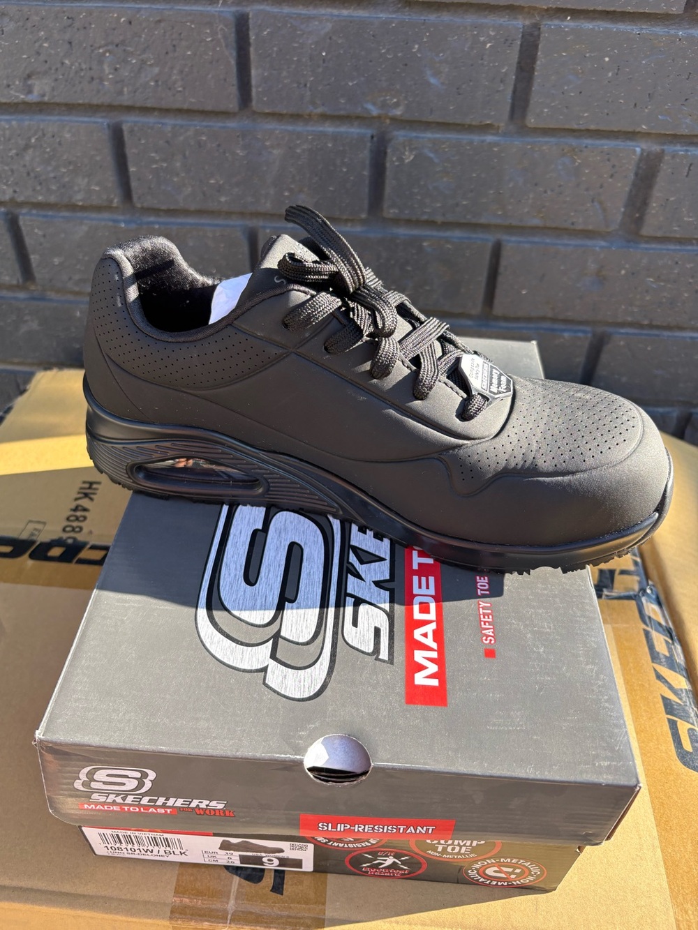 Skechers Work UNO SR – Deloney Safety Toe Work Shoes | NEW WITH BOX - size 9